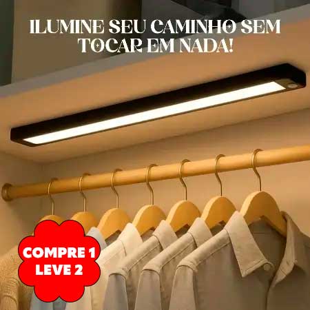2 Luminárias Led com Sensor de Movimento - LumiSense